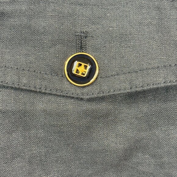 Juicy Couture Womens Black Linen Wide-Leg Pants Drawstring Pockets Size XL - Picture 3 of 8